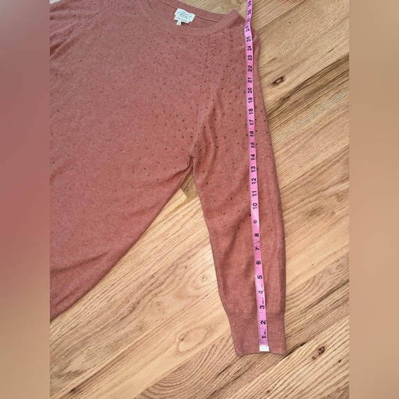 Angora Longline Crewneck Fuzzy Sweater with Rhinestones Size US 10 - Picture 7 of 14